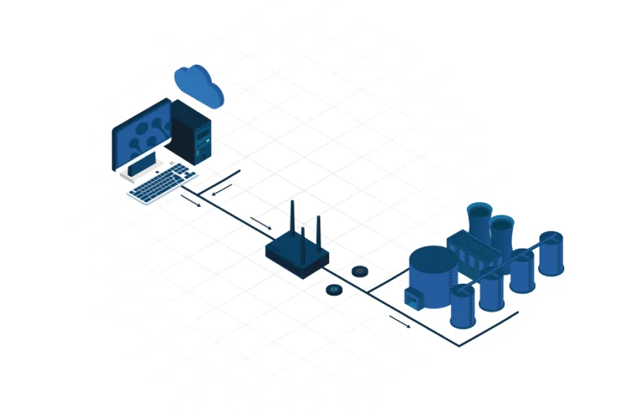 Ilustração mostrando estrutura digital